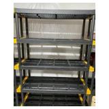 Free standing plastic shelves