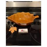 Leaf ceramic bowl