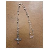 Necklace with Cross Pendant Both Marked 925