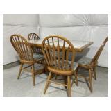 Tile top kitchen table and four chairs