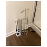 Toilet paper holder and bathroom  brushes
