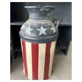 Patriotic Cream Can