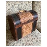 Wicker basket approximately 13 1/2 x 7 x 14 tall