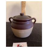 Stoneware crock bean pot