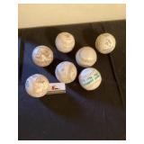 Signed softballs