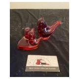 Glass cardinals of love