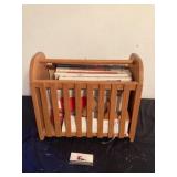 Magazine rack with sheet music