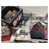 Storage box full of Christmas items