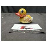 Vintage metal pull back duck