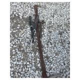 Baseball bats, saw, wrench