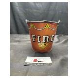 Vintage metal fire bucket