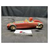 Vintage wind up tin race car