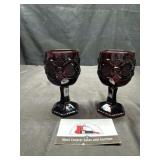 Ruby red Avon goblets