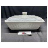 Belleek covered baking dish