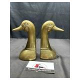 MCM brass duck head bookends - Geis Perry Atlantic