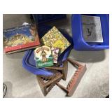 Games, shelves, cook books, misc