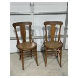 American Oak T back chairs