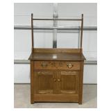 Antique oak wash stand
