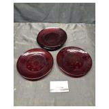 Ruby red plates