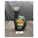 Turov blue hand painted cat