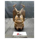 Hand carved happy buddah