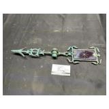 Antique cast iron weather vane directional arrow