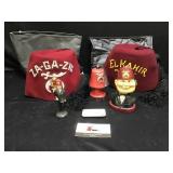 Shriner Hats, Bobble Head  & Misc