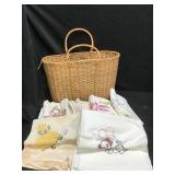 Towels, Linens and Basket