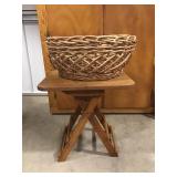 Basket and a table Basket and a table