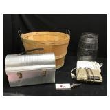 Basket, Glass Jar, misc Basket, Glass Jar, misc