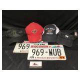 Collector Hats and License Plates