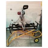 Chicago Electric miter saw on Dewalt stand