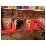 Hinges, bolts, hardware containers