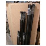 Metal frame shelving unit