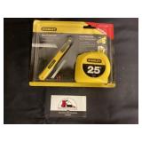 Tape measure and utility knife