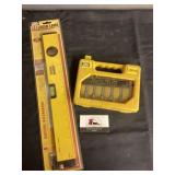 Forstner bit set and level