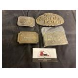 Farm related belt buckles