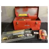 Metal Craftsman tool box and misc tools