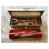 Metal craftsman toolbox and tools