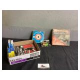 Staple guns, staples, grinding wheels