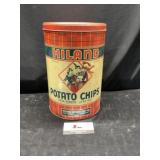 Hiland potato chip tin