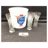 Old Style bucket and special export glasses