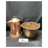 Copper pot and kettle