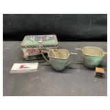 Vintage Pewter Cream and Sugar