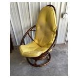 Yellow swivel chair