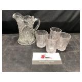 Childs glass water set