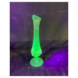Uranium glass vase