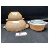 Pyrex colonial woodland Cinderella mixing bowls