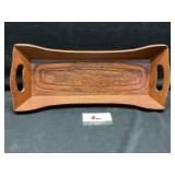 Vintage solid wood bread tray
