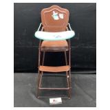 Vintage metal childï¿½s highchair 25 inches tall